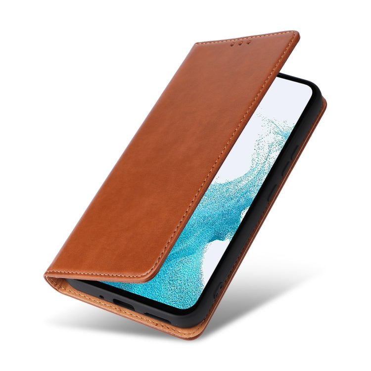 For Samsung Galaxy A54 5G Fierre Shann PU Genuine Leather Texture Leather Phone Case(Brown) - Galaxy Phone Cases by FIERRE SHANN | Online Shopping South Africa | PMC TechLife | Buy Now Pay Later Mobicred