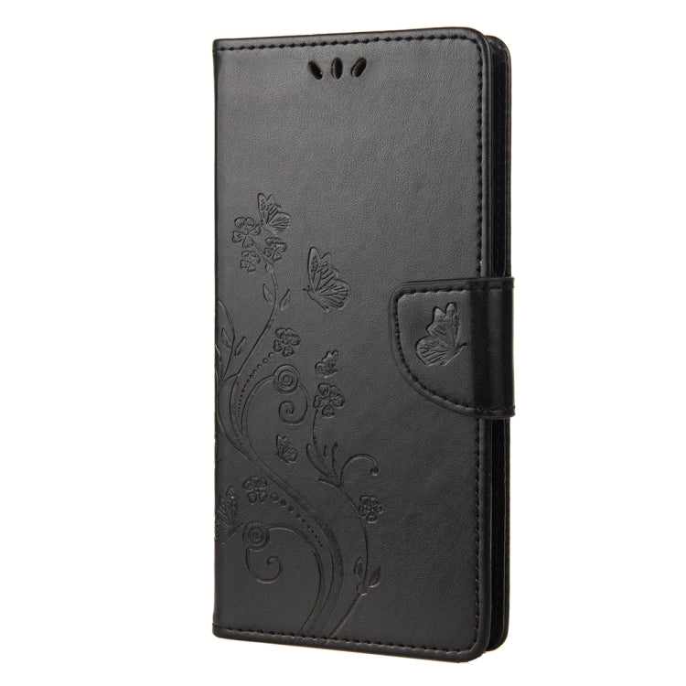 For Xiaomi Redmi Note 12 5G Global / Poco X5 5G Butterfly Flower Pattern Leather Phone Case(Black) - free shipping - PMC TechLife - Order now!
