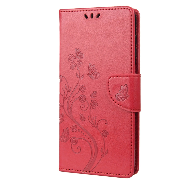 For Xiaomi Redmi Note 12 Pro+ 5G Global Butterfly Flower Pattern Leather Phone Case(Red) - free shipping - PMC TechLife - Order now!