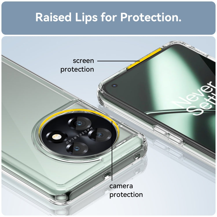 For OnePlus 11 5G Colorful Series Acrylic + TPU Phone Case(Transparent) - free shipping - PMC TechLife - Order now!