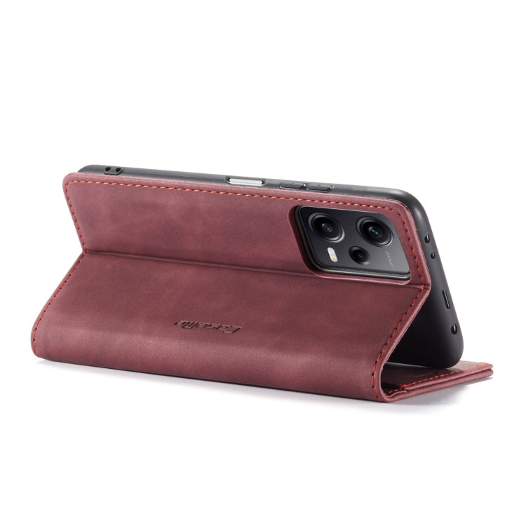 For Xiaomi Redmi Note 12 Pro+ 5G CaseMe 013 Multifunctional Horizontal Flip Leather Phone Case(Wine Red) - free shipping - PMC TechLife - Order now!