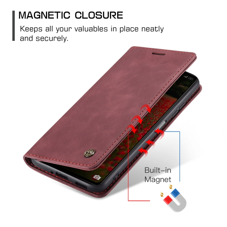For Xiaomi Redmi Note 12 Pro+ 5G CaseMe 013 Multifunctional Horizontal Flip Leather Phone Case(Wine Red) - free shipping - PMC TechLife - Order now!
