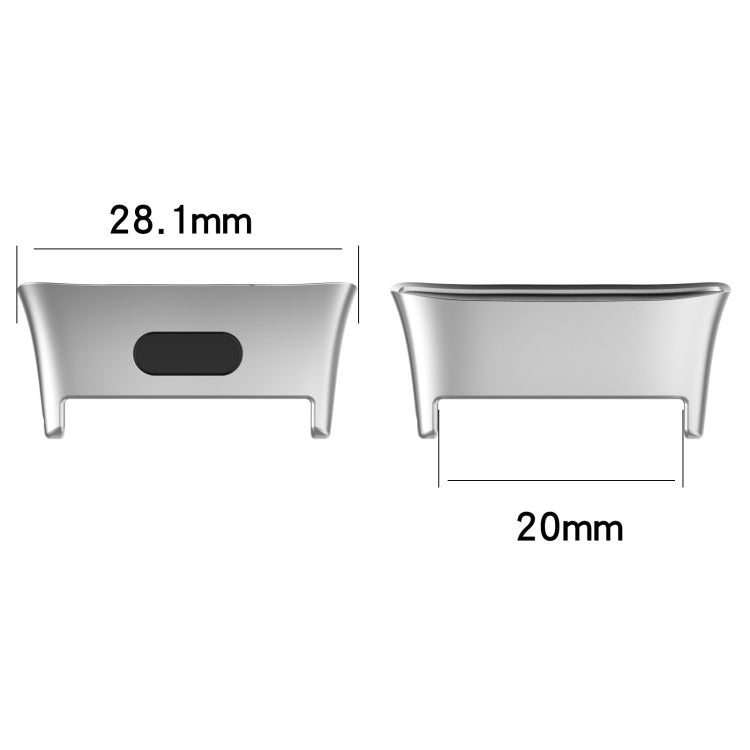 For Xiaomi Redmi Watch 3 / Mi Watch Lite 3 1 Pair Metal Watch Band Connector(Silver) -  by PMC TechLife | Online Shopping South Africa | PMC TechLife