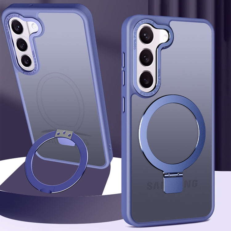 For Samsung Galaxy S23 5G Skin Feel MagSafe Magnetic Holder Phone Case(Sierra Blue) - Galaxy S23 5G Cases by PMC TechLife | Online Shopping South Africa | PMC TechLife