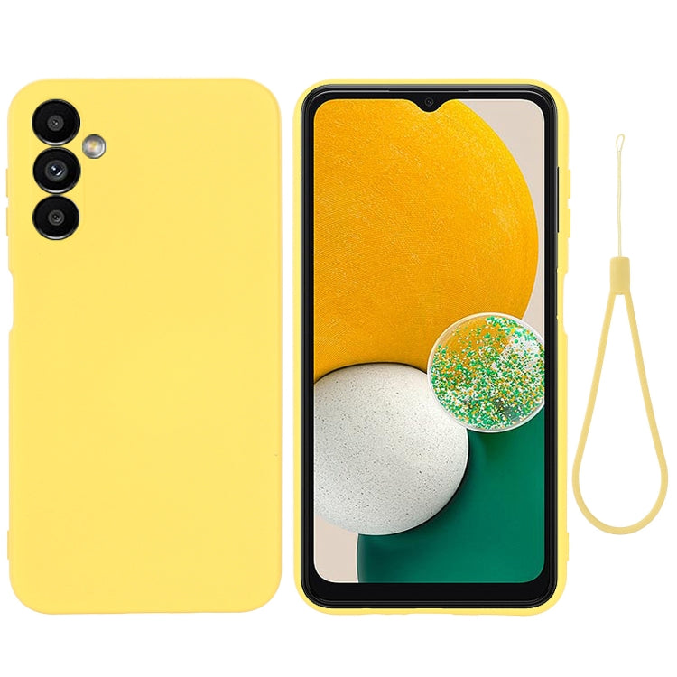 For Samsung Galaxy A14 4G Pure Color Liquid Silicone Shockproof Phone Case(Yellow) - free shipping - PMC TechLife - Order now!