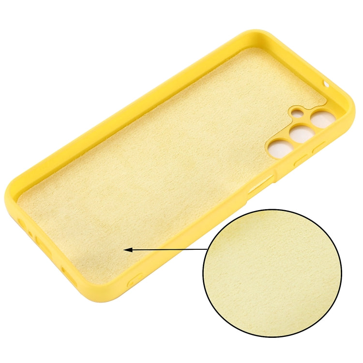 For Samsung Galaxy A14 4G Pure Color Liquid Silicone Shockproof Phone Case(Yellow) - free shipping - PMC TechLife - Order now!