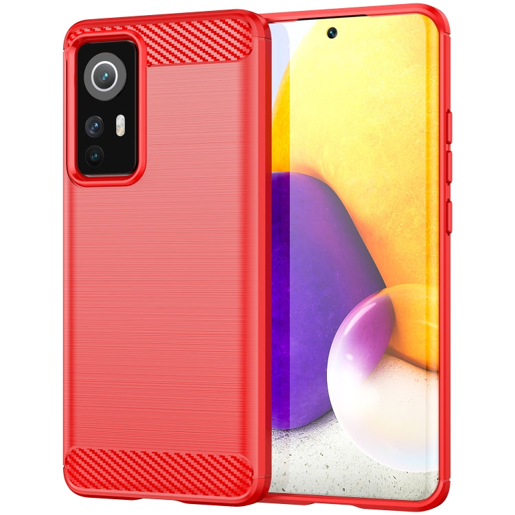 For Xiaomi Redmi 12S Brushed Texture Carbon Fiber TPU Phone Case(Red) - free shipping - PMC TechLife - Order now!