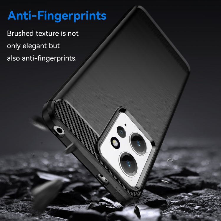 For Xiaomi Redmi Note 12 4G Global Brushed Texture Carbon Fiber TPU Phone Case(Black) - free shipping - PMC TechLife - Order now!