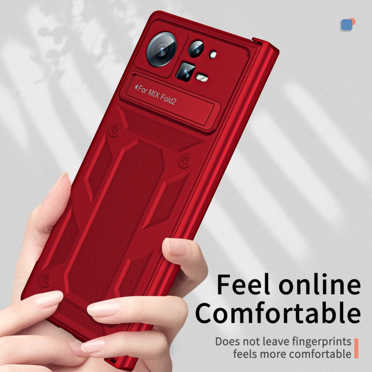 For Xiaomi Mix Fold 2 Hinge All-inclusive Magnetic Phone Case with Stand(Red) - Xiaomi Cases by PMC TechLife | Online Shopping South Africa | PMC TechLife