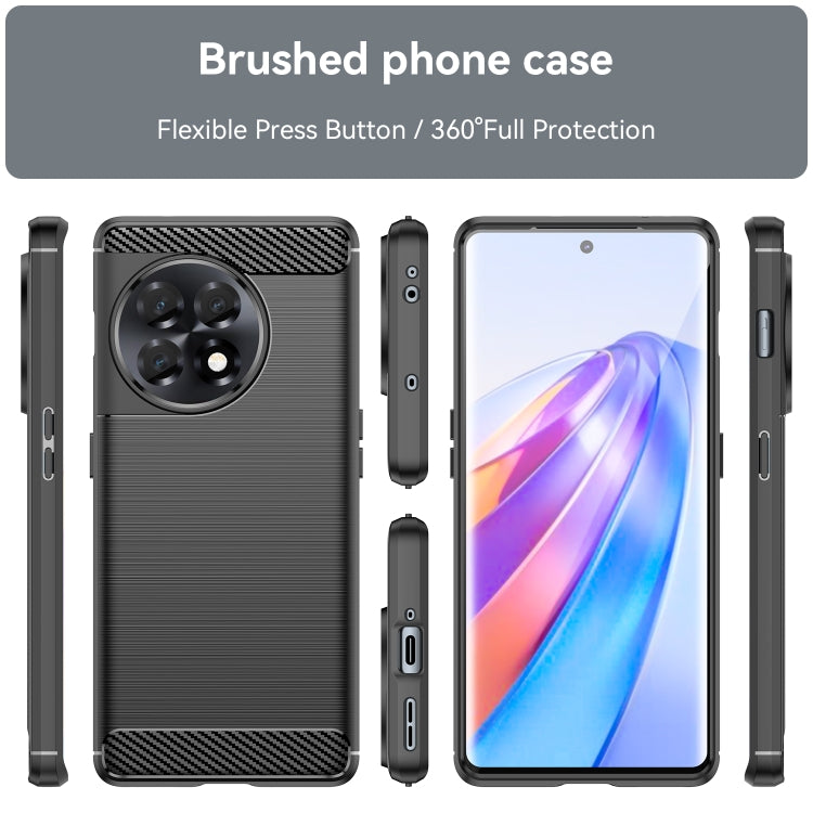 For OnePlus 11R 5G Brushed Texture Carbon Fiber TPU Phone Case(Black) - free shipping - PMC TechLife - Order now!