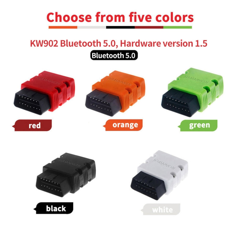 KONNWEI KW902 Bluetooth 5.0 OBD2 Car Fault Diagnostic Scan Tools Support IOS / Android(Orange) - Code Readers & Scan Tools by KONNWEI | Online Shopping South Africa | PMC TechLife | Buy Now Pay Later Mobicred