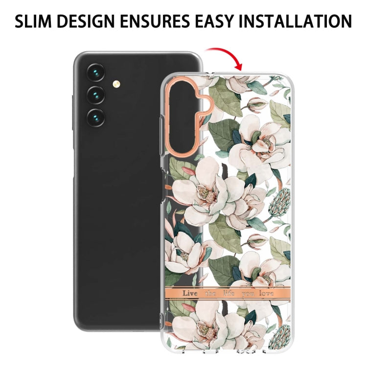 For Samsung Galaxy A54 5G Flowers and Plants Series IMD TPU Phone Case(Green Gardenia) - free shipping - PMC TechLife - Order now!