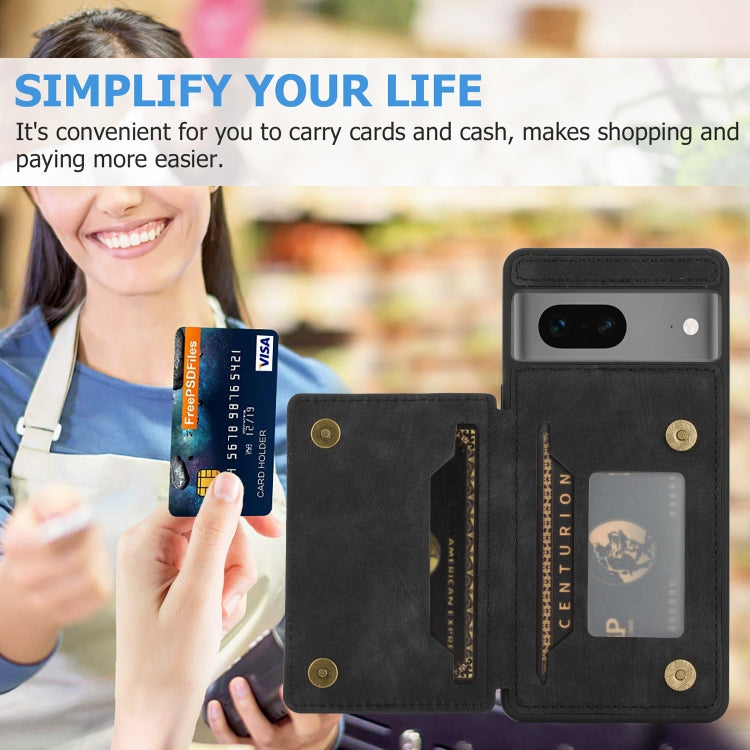 For Google Pixel 7 5G Dream Magnetic Back Cover Card Wallet Phone Case(Black) - Google Cases by PMC TechLife | Online Shopping South Africa | PMC TechLife | Buy Now Pay Later Mobicred