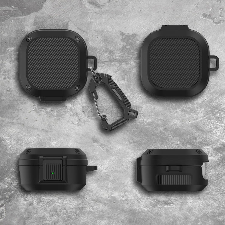 Wireless Earphones Silicone Case with Switch & Carabiner for Samsung Galaxy Buds Live / Buds2 / Buds Pro / Buds2 Pro(Army Green) - Samsung Earphone Case by PMC TechLife | Online Shopping South Africa | PMC TechLife