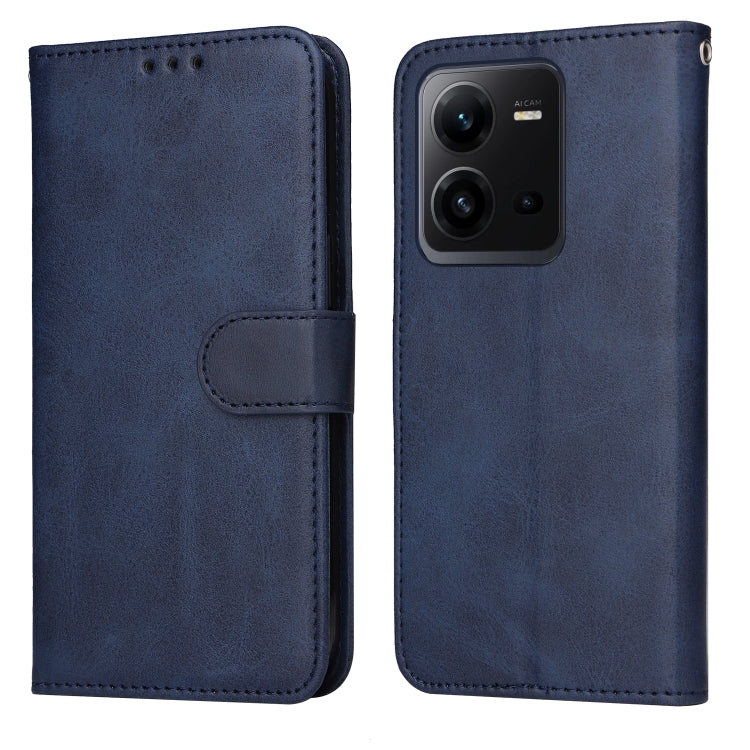 For vivo V25 5G/V25e 4G/X80 Lite Classic Calf Texture Flip Leather Phone Case(Blue) - free shipping - PMC TechLife - Order now!
