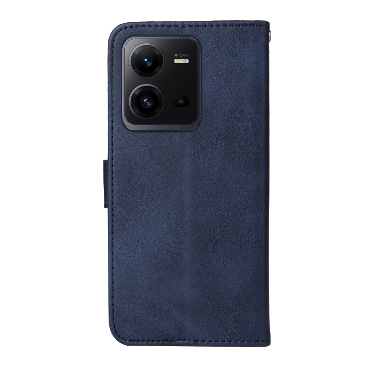 For vivo V25 5G/V25e 4G/X80 Lite Classic Calf Texture Flip Leather Phone Case(Blue) - free shipping - PMC TechLife - Order now!