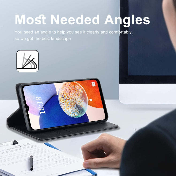 For Samsung Galaxy A14 4G/5G LC.IMEEKE RFID Anti-theft Leather Phone Case(Black) - free shipping - PMC TechLife - Order now!