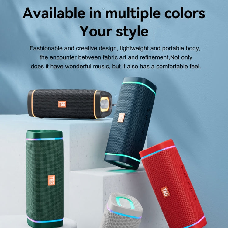 T&G TG375 Outdoor Portable LED Light RGB Wireless Bluetooth Speaker Subwoofer(Grey) - Desktop Speaker by T&G | Online Shopping South Africa | PMC TechLife | Buy Now Pay Later Mobicred