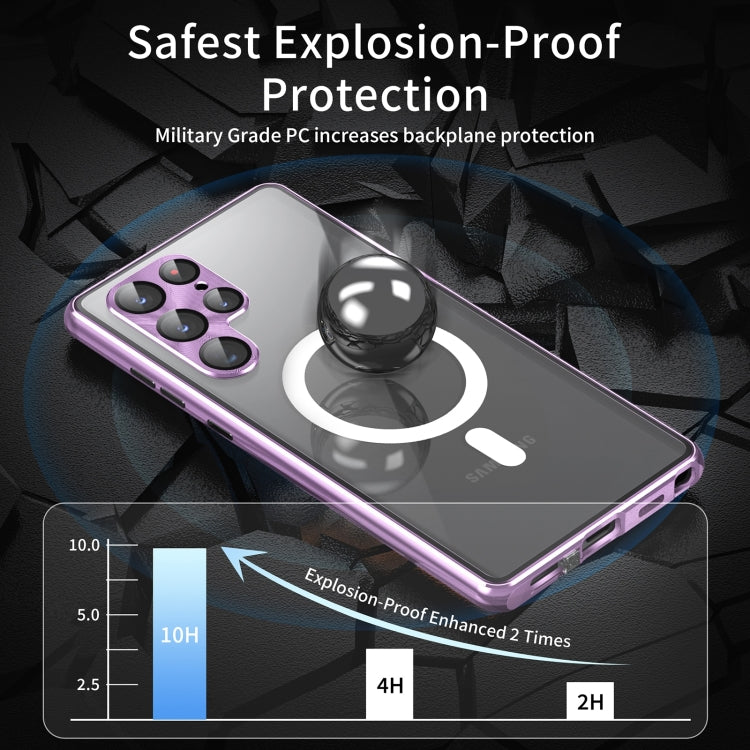 For Samsung Galaxy S24 Ultra 5G HD Full Cover Magsafe Magnetic Metal Tempered Glass Phone Case(Black) - Galaxy S24 Ultra 5G Cases by PMC TechLife | Online Shopping South Africa | PMC TechLife