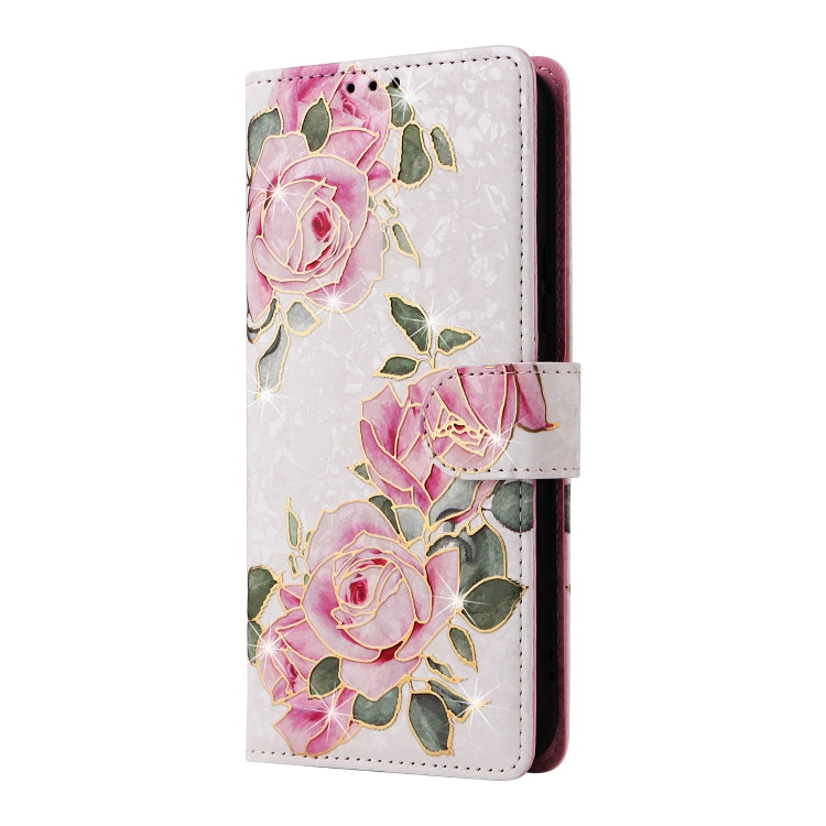 For Samsung Galaxy A34 5G Bronzing Painting RFID Leather Phone Case(Rose Flower) - free shipping - PMC TechLife - Order now!