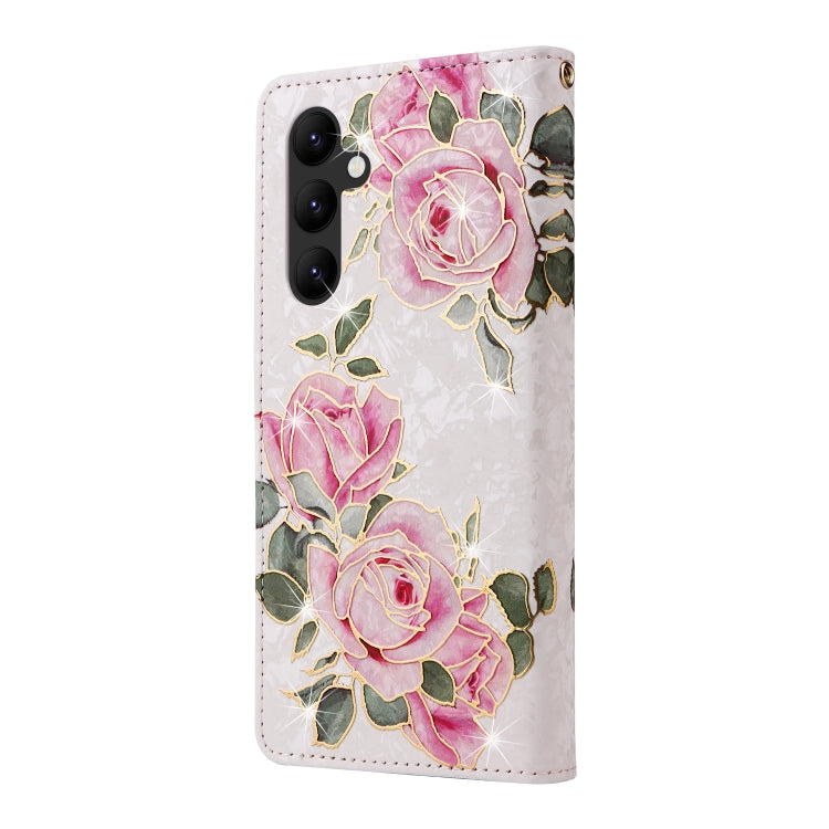 For Samsung Galaxy A34 5G Bronzing Painting RFID Leather Phone Case(Rose Flower) - free shipping - PMC TechLife - Order now!