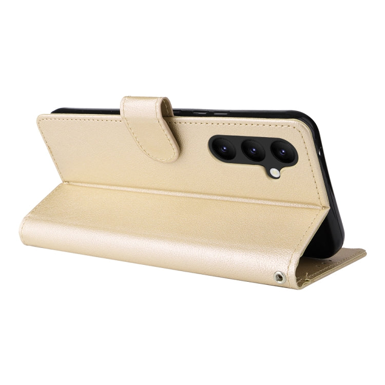 For Samsung Galaxy A34 3 Card Slots Multifunctional Leather Phone Case(Gold) - free shipping - PMC TechLife - Order now!