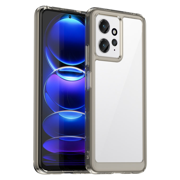 For Xiaomi Redmi Note 12 4G Global Colorful Series Acrylic + TPU Phone Case(Transparent Grey) - free shipping - PMC TechLife - Order now!