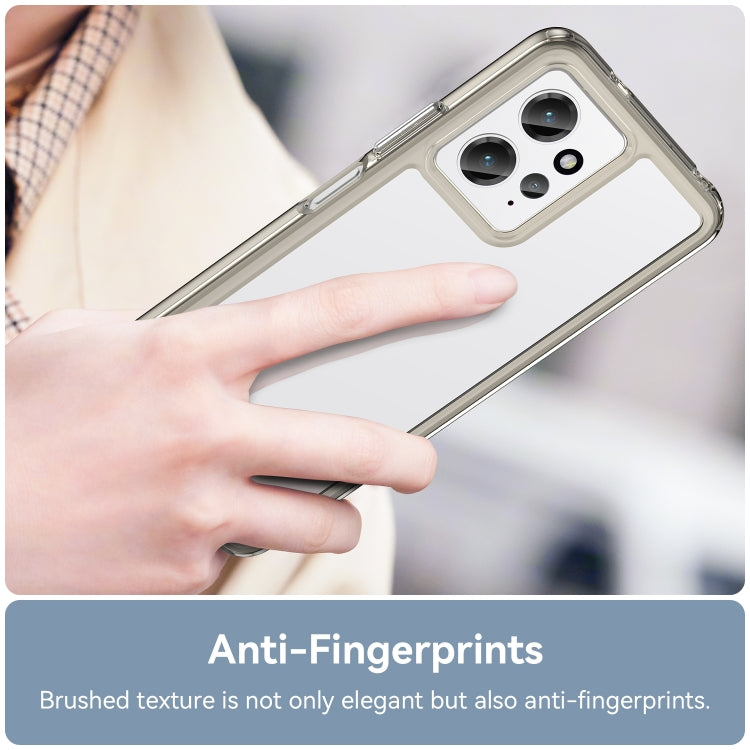 For Xiaomi Redmi Note 12 4G Global Colorful Series Acrylic + TPU Phone Case(Transparent Grey) - free shipping - PMC TechLife - Order now!