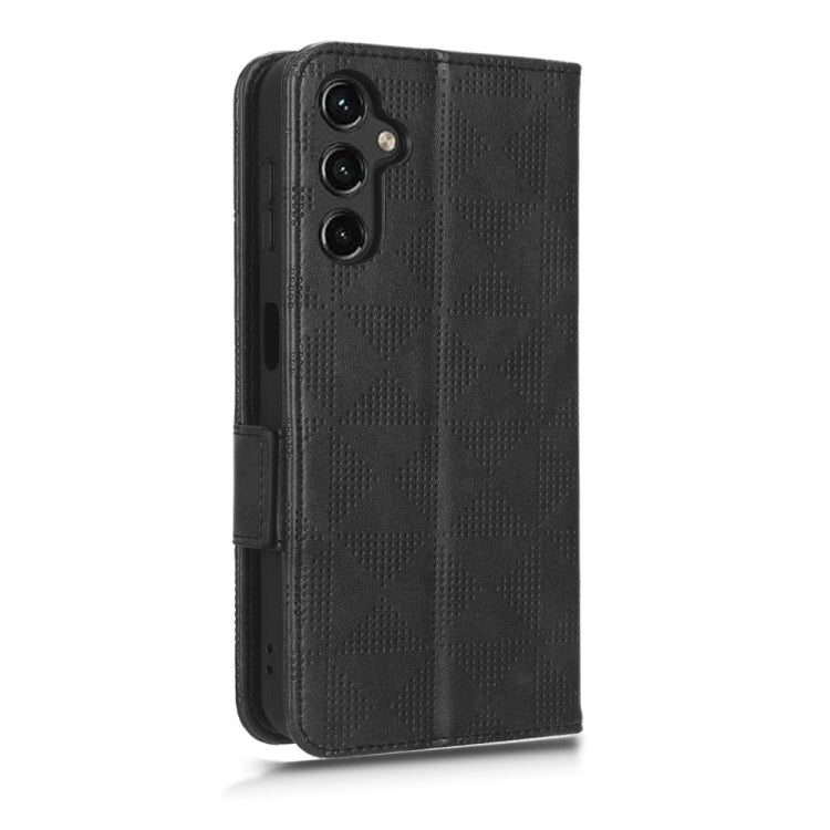 For Samsung Galaxy A24 4G Symmetrical Triangle Leather Phone Case(Black) - free shipping - PMC TechLife - Order now!