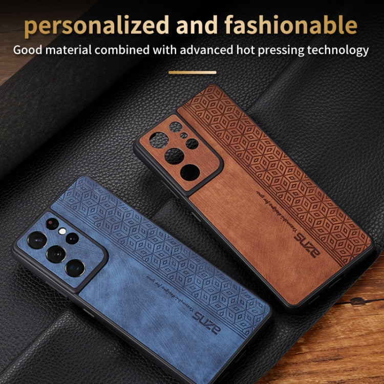 For Samsung Galaxy S21 Ultra 5G AZNS 3D Embossed Skin Feel Phone Case(Brown) - Galaxy S21 Ultra 5G Cases by AZNS | Online Shopping South Africa | PMC TechLife | Buy Now Pay Later Mobicred