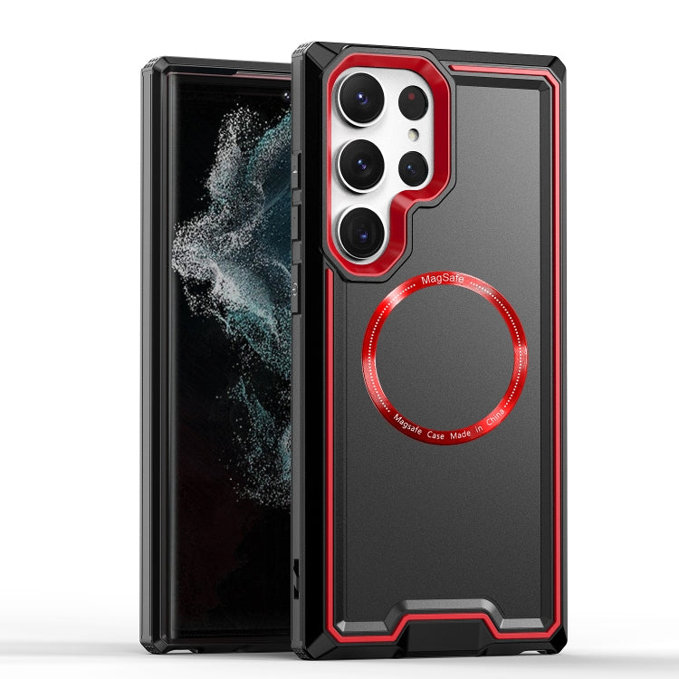 For Samsung Galaxy S23+ 5G Armour Two-color MagSafe Magnetic TPU + PC Phone Case(Black + Red) - free shipping - PMC TechLife - Order now!