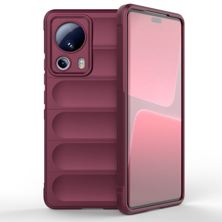 For Xiaomi 13 Lite Magic Shield TPU + Flannel Phone Case(Wine Red) - free shipping - PMC TechLife - Order now!