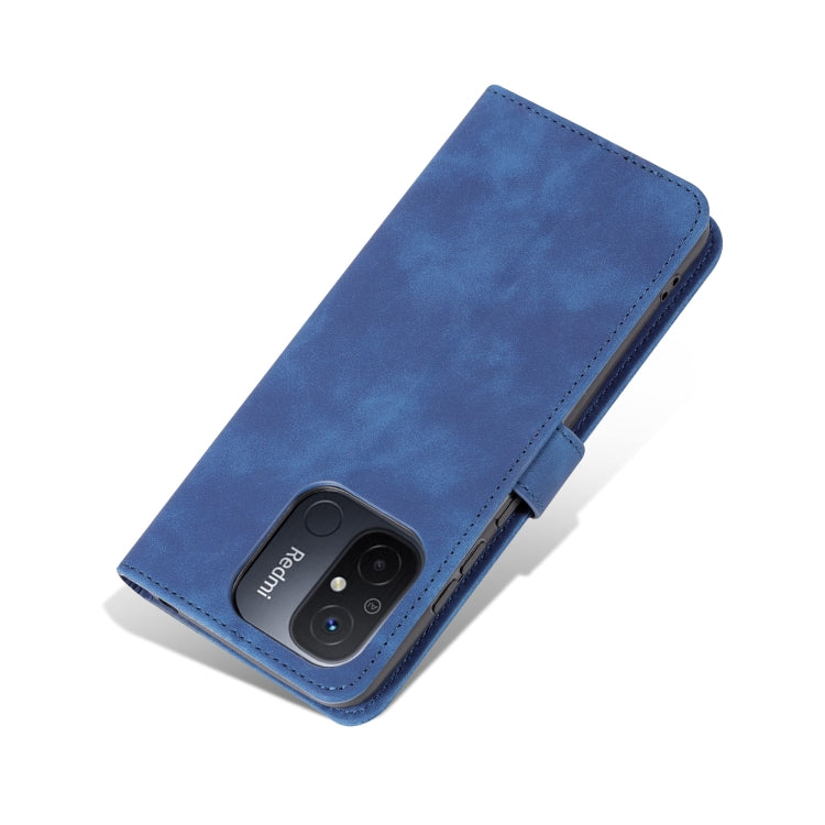 For Xiaomi Redmi 12C / Redmi 11A / Poco C55 AZNS Skin Feel Calf Texture Flip Leather Phone Case(Blue) - free shipping - PMC TechLife - Order now!