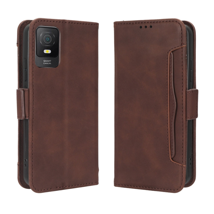 For TCL 403 Skin Feel Calf Texture Card Slots Leather Phone Case(Brown) - free shipping - PMC TechLife - Order now!