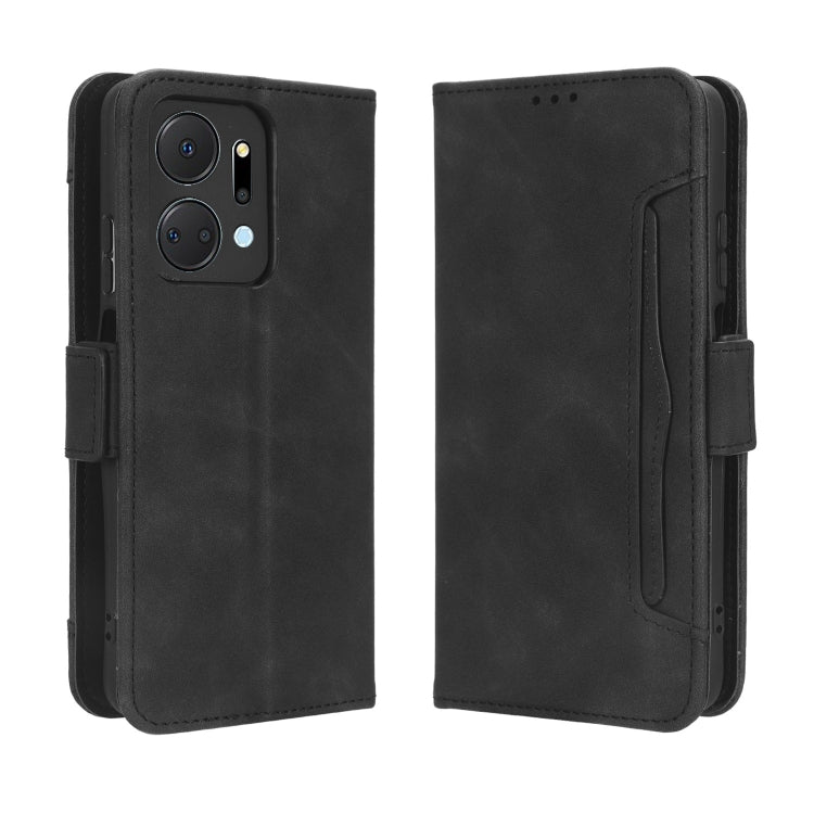 For Honor X7a Skin Feel Calf Texture Card Slots Leather Phone Case(Black) - free shipping - PMC TechLife - Order now!