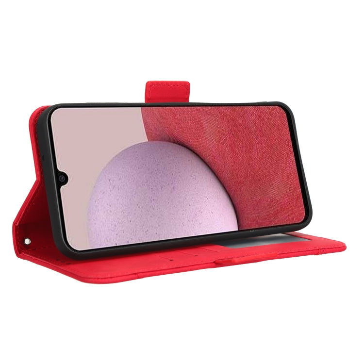 For Samsung Galaxy A24 4G Skin Feel Calf Texture Card Slots Leather Phone Case(Red) - Galaxy Phone Cases by PMC TechLife | Online Shopping South Africa | PMC TechLife | Buy Now Pay Later Mobicred