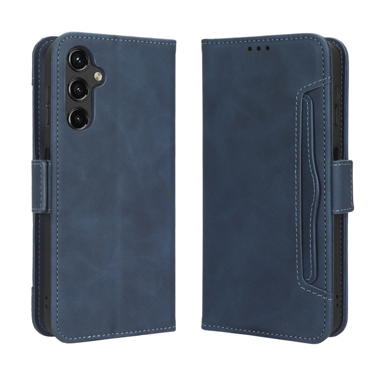 For Samsung Galaxy A24 4G Skin Feel Calf Texture Card Slots Leather Phone Case(Blue) - free shipping - PMC TechLife - Order now!