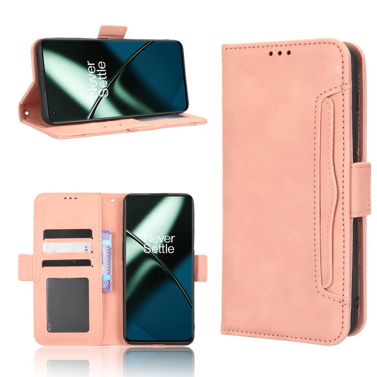 For OnePlus 11R / Ace 2 Skin Feel Calf Texture Card Slots Leather Phone Case(Pink) - free shipping - PMC TechLife - Order now!