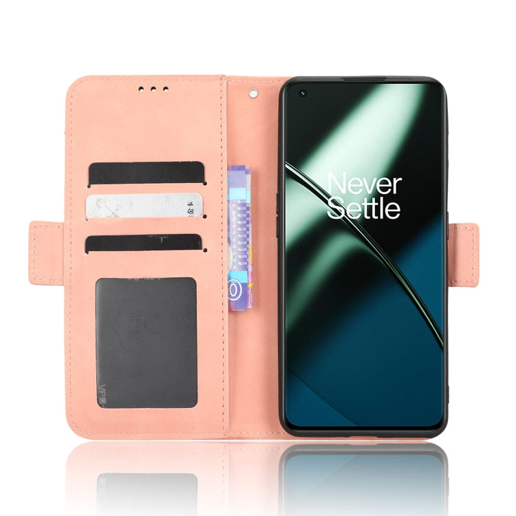 For OnePlus 11R / Ace 2 Skin Feel Calf Texture Card Slots Leather Phone Case(Pink) - free shipping - PMC TechLife - Order now!