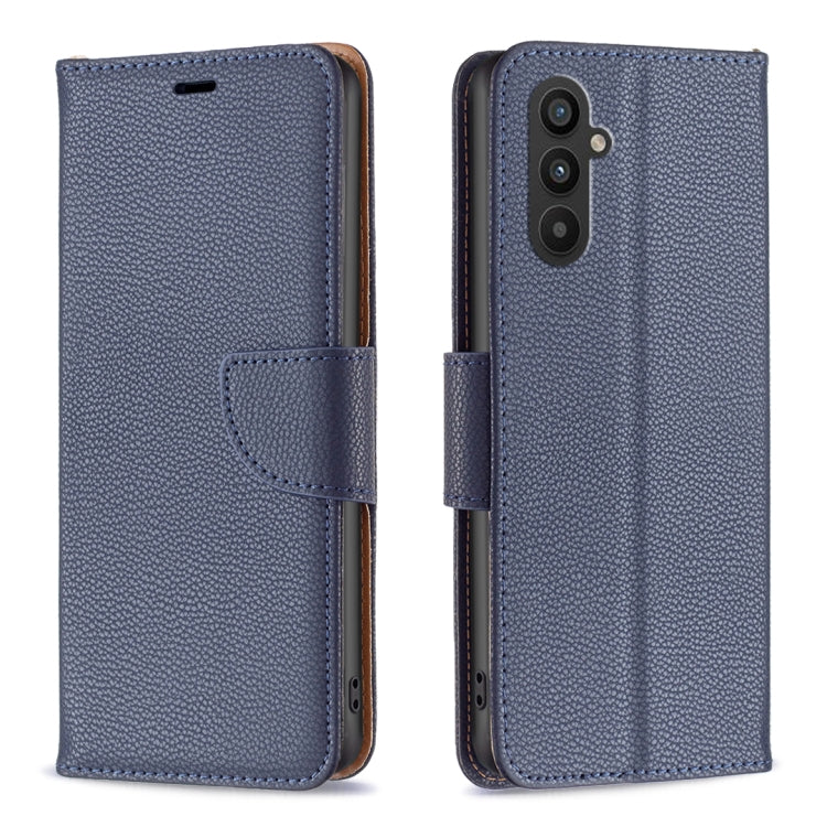 For Samsung Galaxy A24 4G Litchi Texture Pure Color Leather Phone Case(Blue) - free shipping - PMC TechLife - Order now!