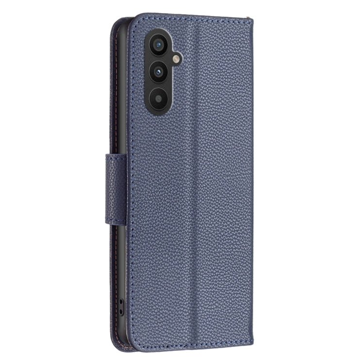 For Samsung Galaxy A24 4G Litchi Texture Pure Color Leather Phone Case(Blue) - free shipping - PMC TechLife - Order now!