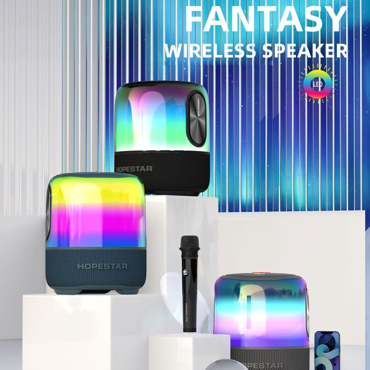 HOPESTAR SC-01 Waterproof LED Light Wireless Bluetooth Speaker(Grey) - free shipping - PMC TechLife - Order now!