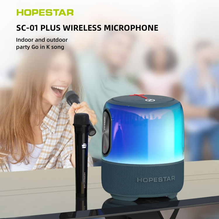 HOPESTAR SC-01 Waterproof LED Light Wireless Bluetooth Speaker(Grey) - free shipping - PMC TechLife - Order now!