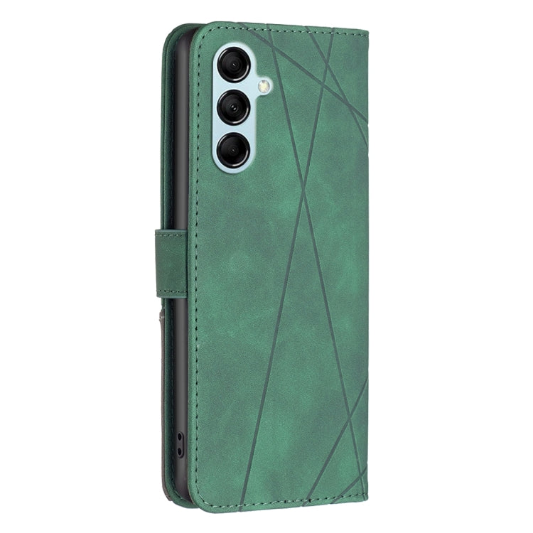 For Samsung Galaxy M14 5G Magnetic Buckle Rhombus Texture Leather Phone Case(Green) - free shipping - PMC TechLife - Order now!