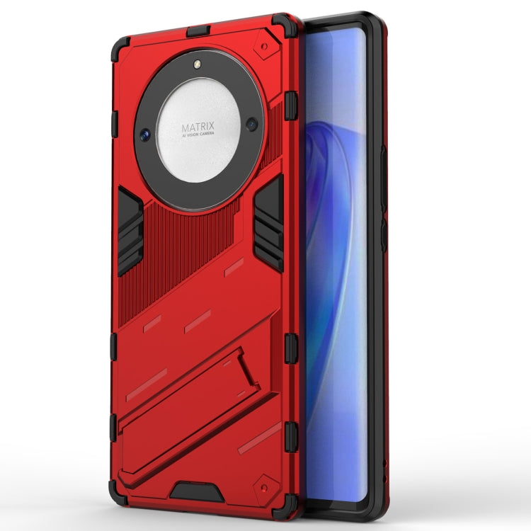 For Honor X9a/X40 5G/Magic5 Lite Punk Armor PC + TPU Phone Case with Holder(Red) - free shipping - PMC TechLife - Order now!