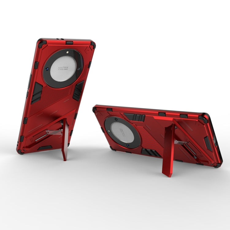 For Honor X9a/X40 5G/Magic5 Lite Punk Armor PC + TPU Phone Case with Holder(Red) - free shipping - PMC TechLife - Order now!
