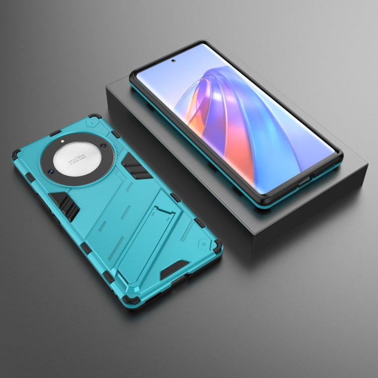 For Honor X9a/X40 5G/Magic5 Lite Punk Armor PC + TPU Phone Case with Holder(Blue) - free shipping - PMC TechLife - Order now!