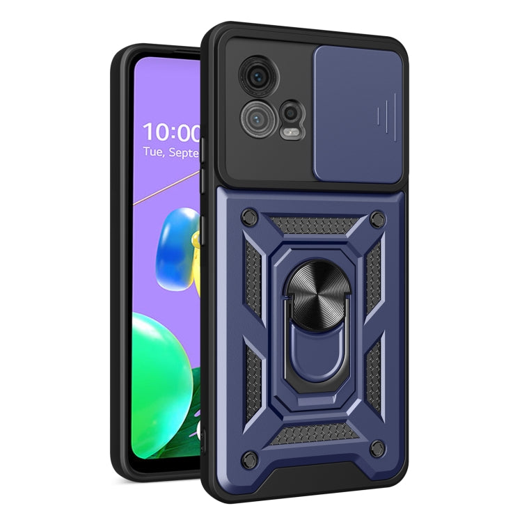 For Motorola Moto G72 Sliding Camera Cover Design TPU+PC Phone Case(Blue) - free shipping - PMC TechLife - Order now!
