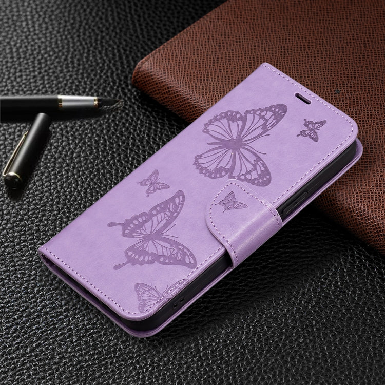 For Xiaomi Redmi Note 12 4G Global Two Butterflies Embossing Leather Phone Case(Purple) - free shipping - PMC TechLife - Order now!