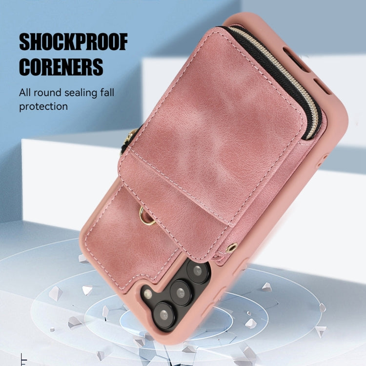 For Samsung Galaxy S23+ 5G Zipper Card Bag Back Cover Phone Case(Pink) - free shipping - PMC TechLife - Order now!